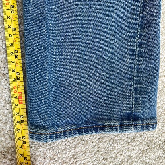 Levis Wedgie Straight Jeans Blue Women 29 Button Fly Hight Rise Stretch - Picture 14 of 14
